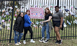 JPSW students participate with Wall of Love organization.